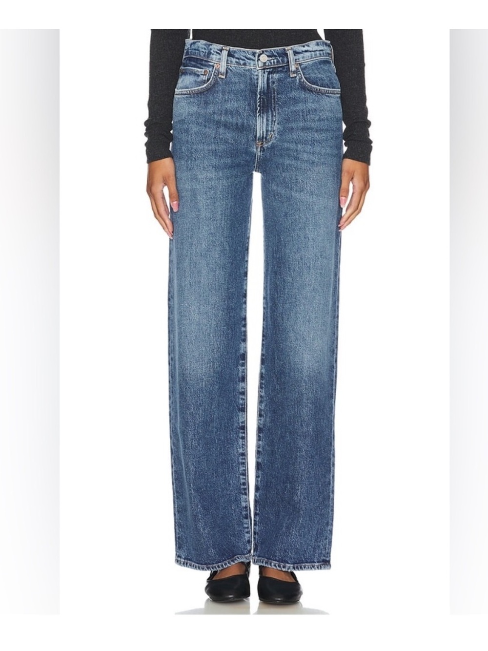 Agolde Harper Mid Rise Relaxed Straight Jeans in Fix